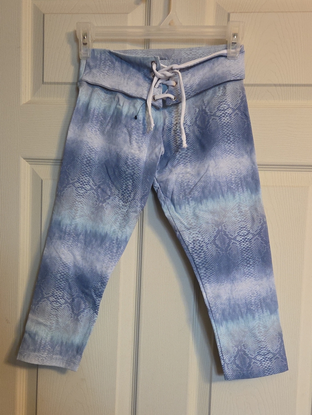 GMove Athletica Tie-Dye Snake-Print Lace-Up Waist Leggins Size Small